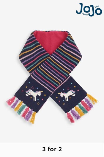 Older Girls 3yrs-16yrs Navy Unicorn Scarf (84J203) | £16.50