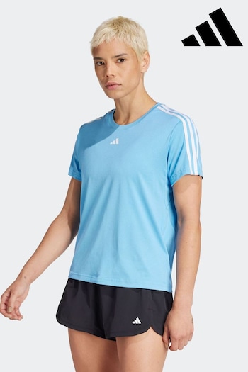 adidas Blue Performance Aeroready Train Essentials 3-Stripes T-Shirt (850217) | £23