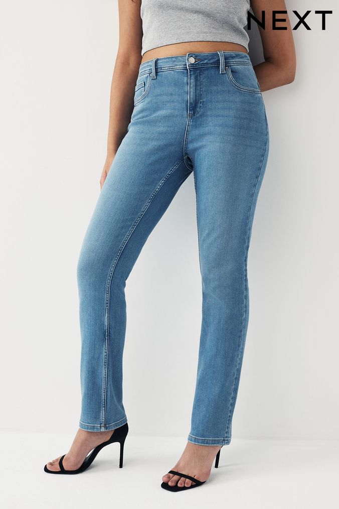 Buy Women s Blue Slim Mid Rise Jeans Online Next UK