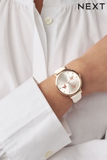 White Butterfly Watch (850449) | £34