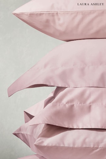 Laura Ashley Set of 2 Blush Pink 400 Thread Count Cotton Pillowcases (850715) | £20 - £25