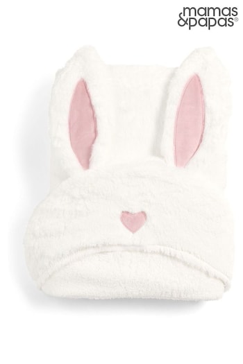 Mamas & Papas White Millie and Boris Rabbit Hooded Towel (850980) | £23