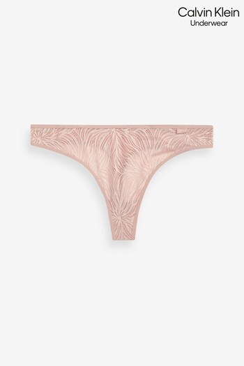 Calvin Klein Red Sheer Marquisette Lace Thongs (851422) | £26