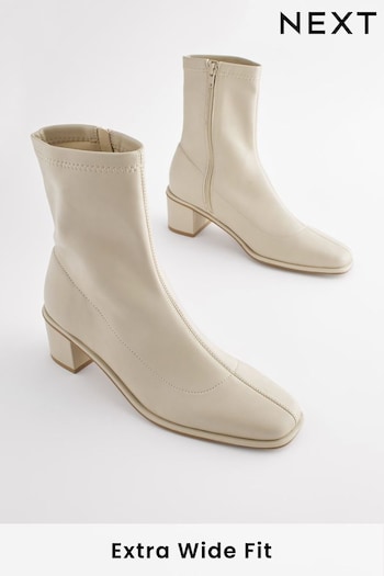Bone Natural Extra Wide Fit Forever Comfort® Sock Ankle Boots (851447) | £45