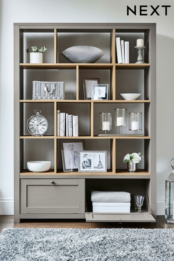 Dove Grey Malvern Oak Effect Display Shelf (851741) | £625