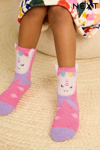 Pink Unicorn Cosy Slippers Socks (851908) | £5.50 - £6.50
