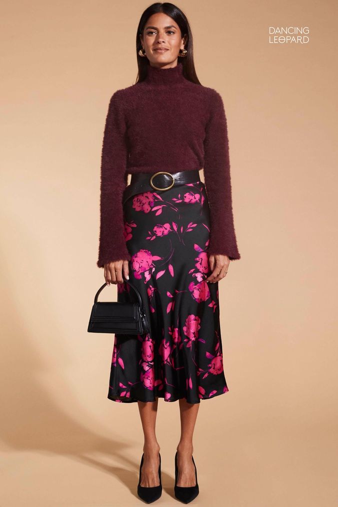 Dancing leopard deals midi skirt
