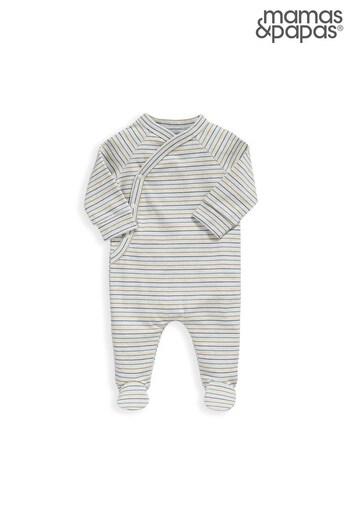Mamas & Papas Grey Stripe Wrap All-In-One (852395) | £16