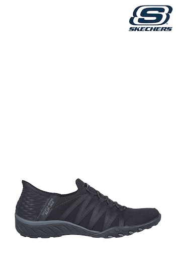 Skechers Black Breathe-Easy Roll-With-Me Trainers (852534) | £84