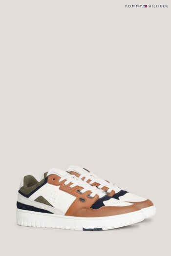 Tommy Hilfiger Low Basket Brown Trainers (852615) | £120