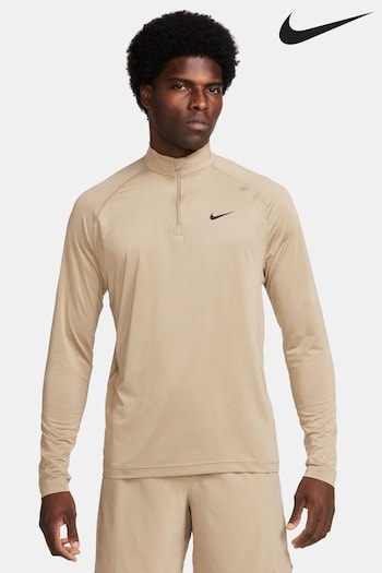 Nike cheap Brown Dri-FIT Ready 1/4-Zip Training Top (853178) | £50