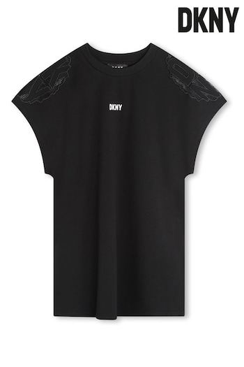DKNY Short Sleeve Logo Black T-Shirt (853212) | £88 - £98