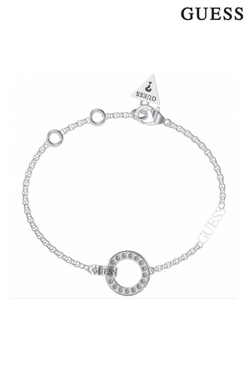 Guess Ladies Silver Tone Circle Lights Bracelet (853244) | £49