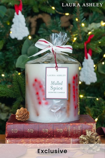 Laura Ashley Red Christmas Mulled Spice Botanical 700g Candle (853362) | £18