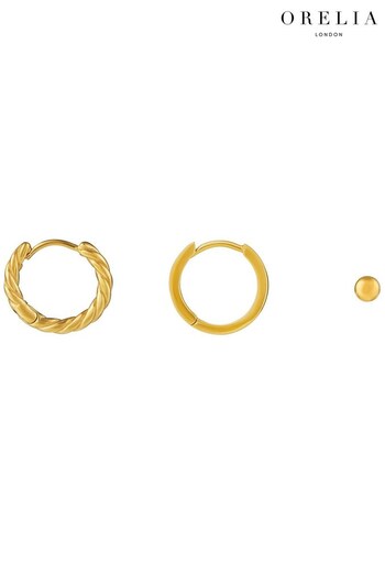 O&J Gold Tone Rope Ear Party Earrings (853414) | £25