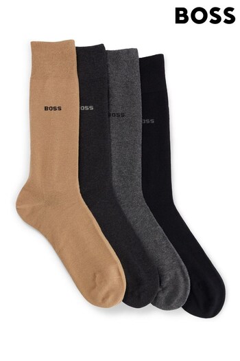 BOSS Natural Uni Socks Gift Set 4 Pack (853709) | £28