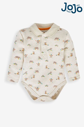 JoJo Maman Bébé Natural Mole Print Polo Shirt Bodysuit (853715) | £13.50