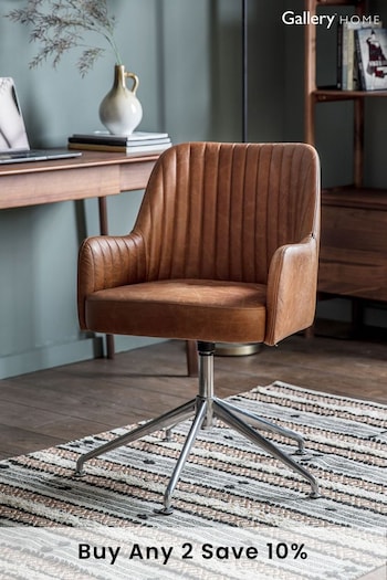 Gallery Home Brown Curie Swivel Chair (853739) | £445