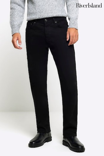River Island Black Straight Jawa Jeans (854390) | £35