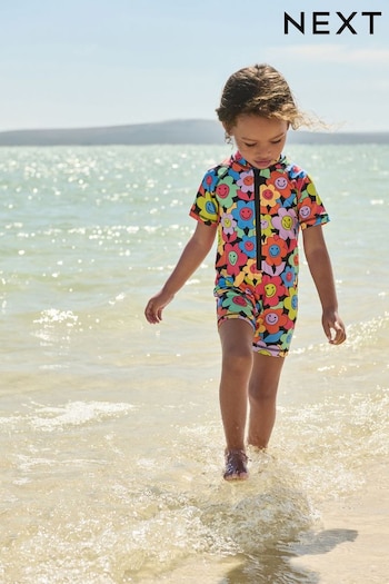 Multi Bright Floral Sunsafe Swimsuit (3mths-7yrs) (854477) | £13 - £15
