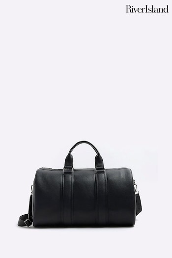 River Island Black Faux Leather Smart Holdall (854531) | £50