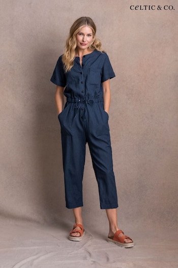 Celtic & Co. Blue Linen Cotton Jumpsuit (855019) | £149