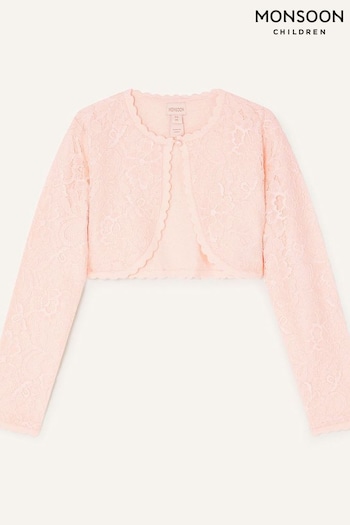 Monsoon Pink Lace Cardigan (855033) | £25 - £29