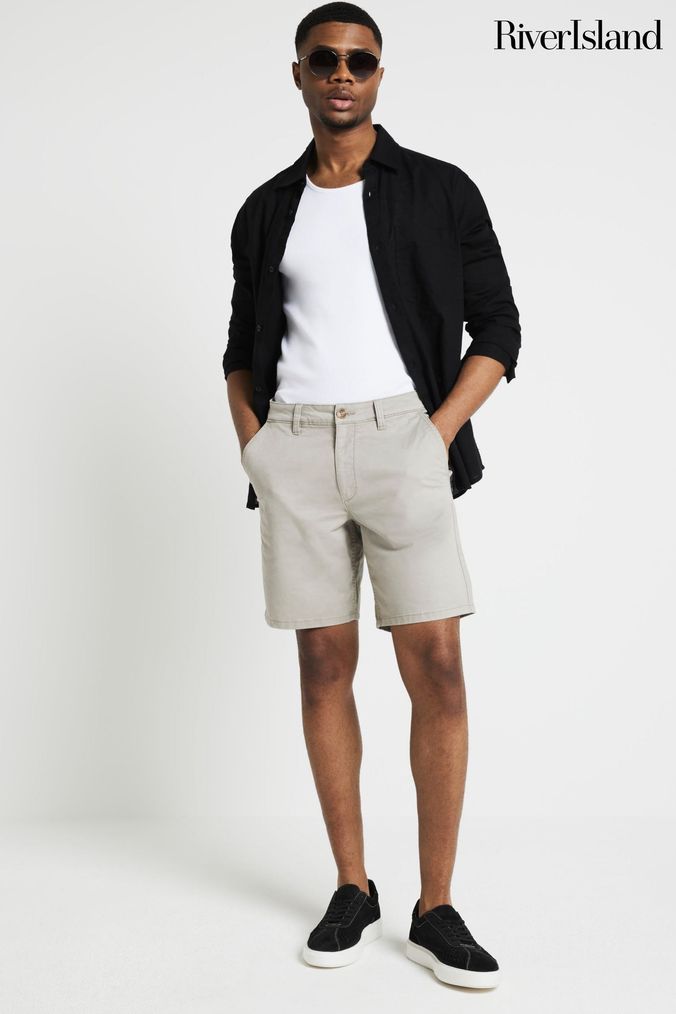 Mens chino shorts river island new arrivals