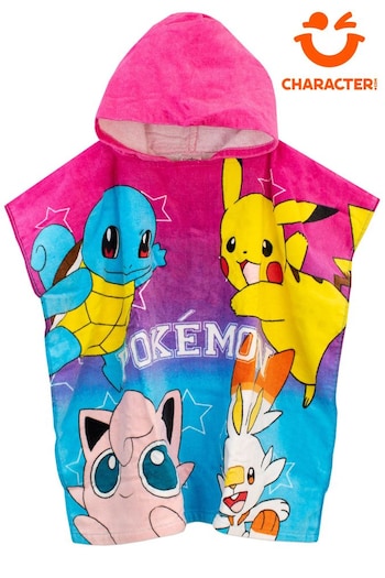 Character Pink Pokemon License Kids Printed Swim & Beach Towel Poncho (855310) | £13