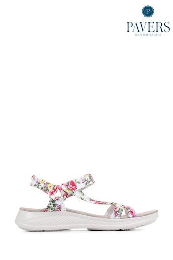 Pavers pulls Touch Fasten White Sandals Mou (855404) | £35