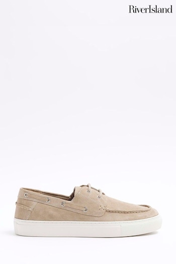 River Island Brown Suede Boat Tundra Shoes (855533) | £45