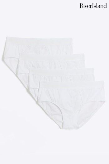 River Island White Boxers 4 Pack (855609) | £25
