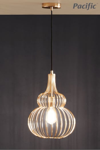 Pacific Gold Asilah Metal Wire Ceiling Light Pendant (855837) | £125