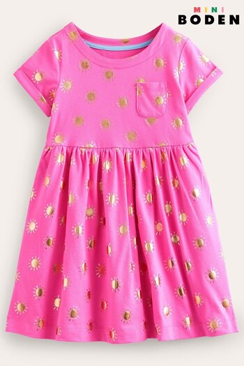 Boden Pink Short Sleeved Fun Jersey Dress (855977) | £21 - £25
