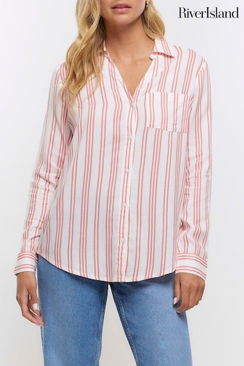 River Island Pink Striped Shirt (856277) | £25