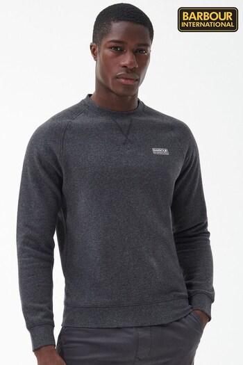 Barbour® International Grey Ess Crew Asphalt Sweatshirt (856571) | £70