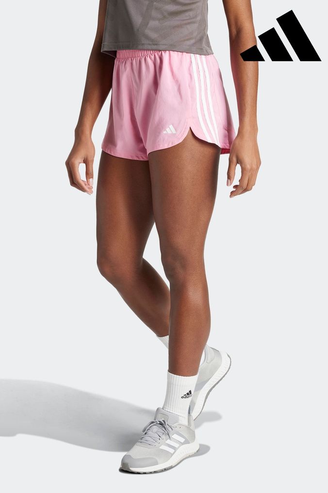 Pink adidas shorts womens clearance