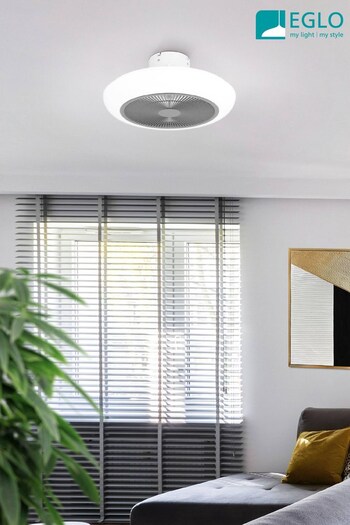 Eglo White/Grey Sayulita Ceiling Fan With Light (856794) | £162