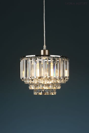 Laura Ashley Chrome Vienna Easy Fit Shade Ceiling Light (857126) | £135