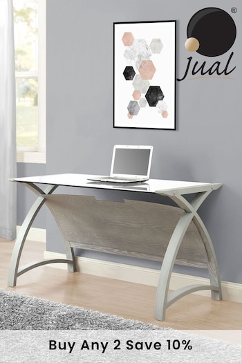 Jual Grey Helsinki Wooden Laptop Desk (857572) | £390