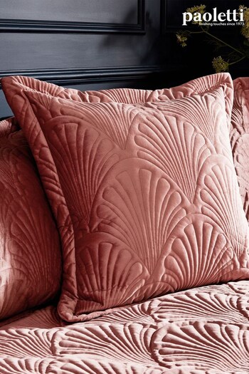 Riva Paoletti Blush Pink Palmeria Quilted Polyester Filled Cushion (858169) | £20