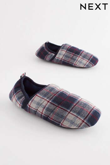 Navy Blue Padded Closed Back Slippers (859130) | £15