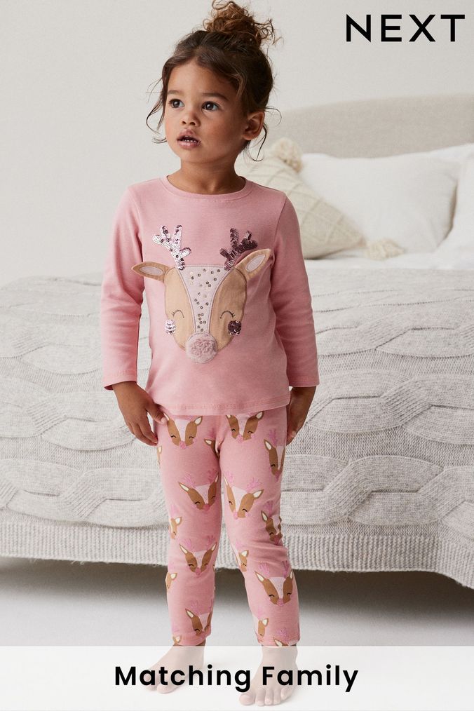 Girls christmas outlet pyjamas next