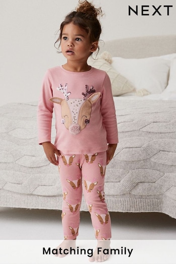 Pink Reindeer Christmas Pyjamas (9mths-12yrs) (859188) | £12 - £15