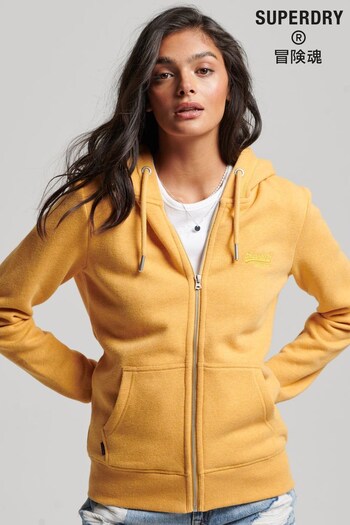 Superdry Yellow Vintage Logo Embroidered Zip Hoodie (859255) | £55