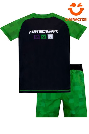 Character Black/Green Minecraft Shorts and Top Swim Set (859518) | £21