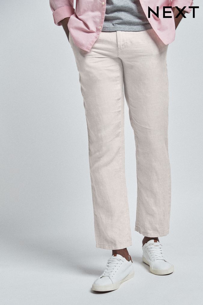 Buy Men s Linen Trousers Online Next UK