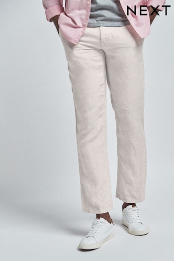 Chalk White 100% Linen Trousers (859568) | £23 - £38