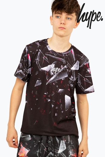 Hype. Boys Shatter Black T-Shirt (859578) | £18