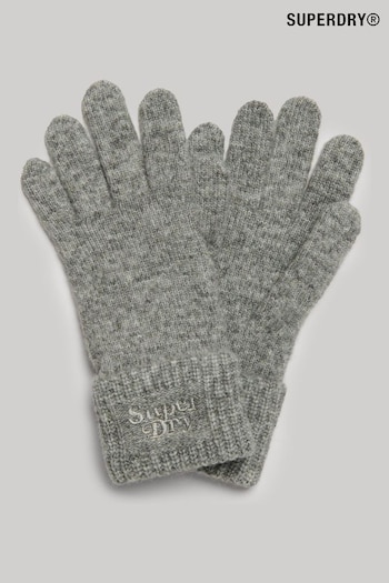 Superdry Grey Rib Knit Gloves (859780) | £20